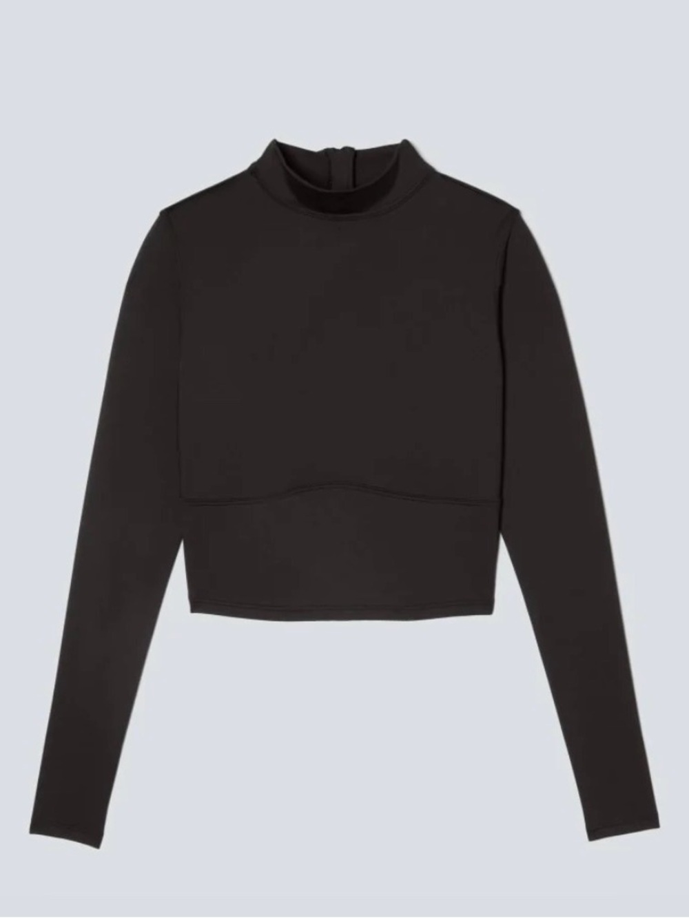 Everlane Black Long-Sleeve Crop Rash Guard Swim - Picture 3 of 4